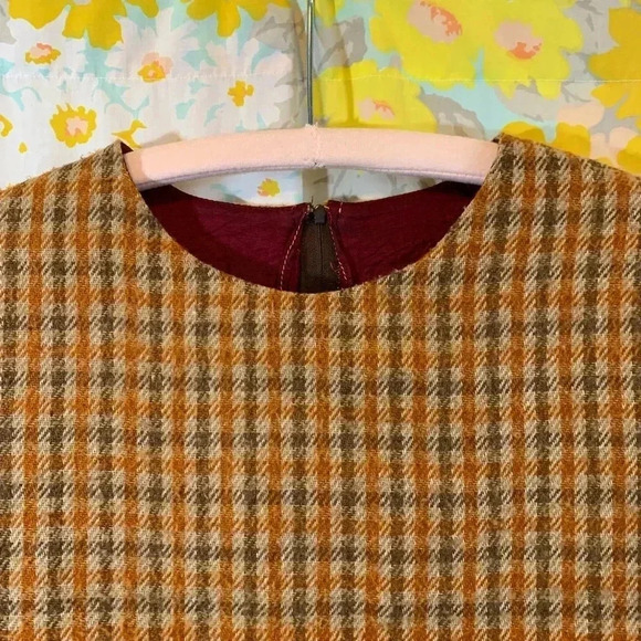 Vintage wool gingham top size large - Picture 6 of 11